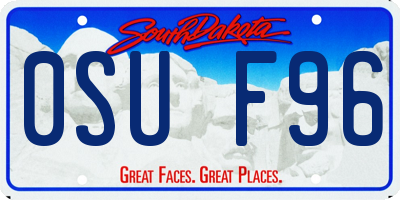 SD license plate 0SUF96