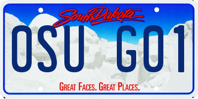 SD license plate 0SUG01