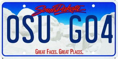 SD license plate 0SUG04