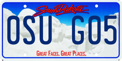 SD license plate 0SUG05