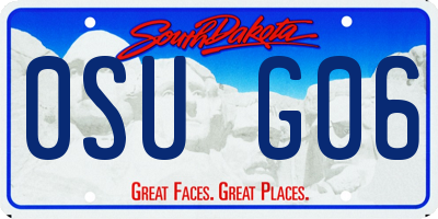 SD license plate 0SUG06