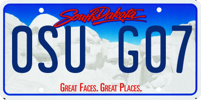 SD license plate 0SUG07