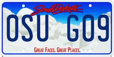 SD license plate 0SUG09