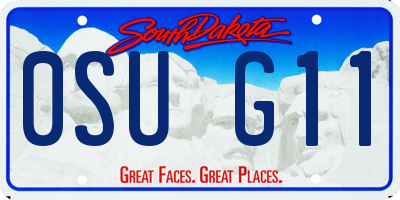 SD license plate 0SUG11