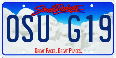 SD license plate 0SUG19