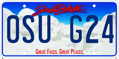 SD license plate 0SUG24