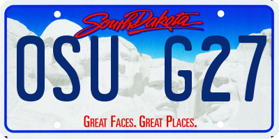 SD license plate 0SUG27