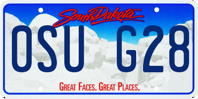 SD license plate 0SUG28
