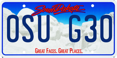 SD license plate 0SUG30