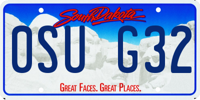 SD license plate 0SUG32