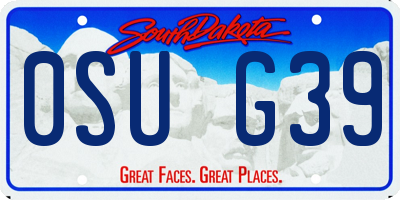 SD license plate 0SUG39