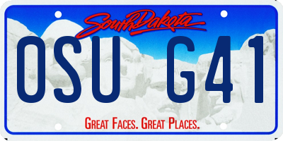 SD license plate 0SUG41
