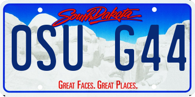 SD license plate 0SUG44