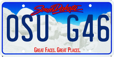 SD license plate 0SUG46