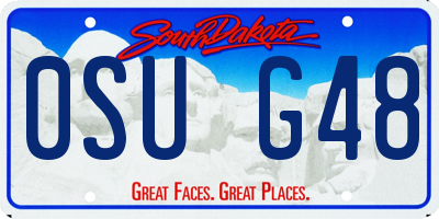 SD license plate 0SUG48