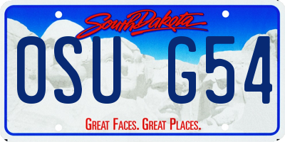 SD license plate 0SUG54