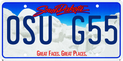 SD license plate 0SUG55