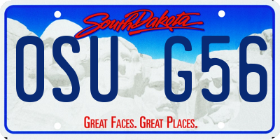 SD license plate 0SUG56