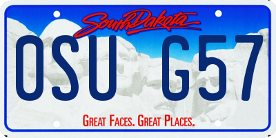 SD license plate 0SUG57
