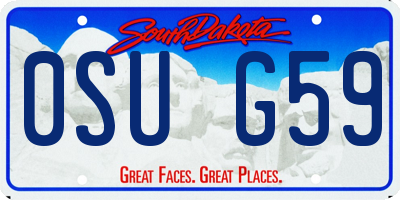 SD license plate 0SUG59