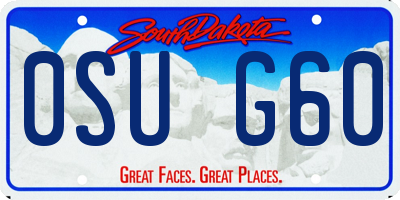 SD license plate 0SUG60