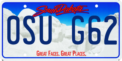 SD license plate 0SUG62