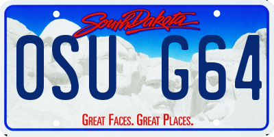 SD license plate 0SUG64