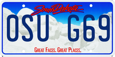 SD license plate 0SUG69