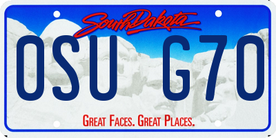 SD license plate 0SUG70