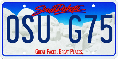SD license plate 0SUG75