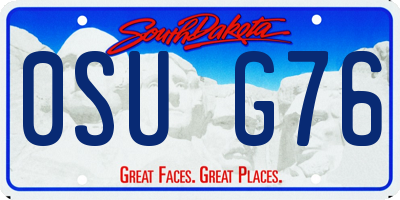 SD license plate 0SUG76