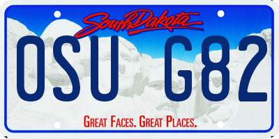 SD license plate 0SUG82