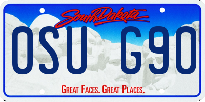 SD license plate 0SUG90