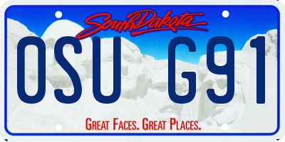 SD license plate 0SUG91