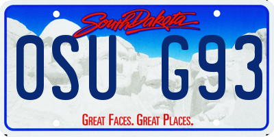 SD license plate 0SUG93