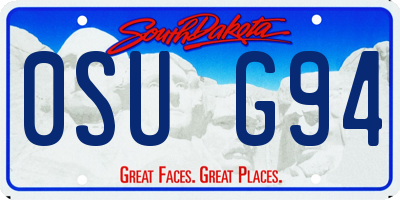 SD license plate 0SUG94