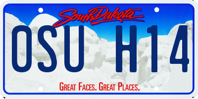 SD license plate 0SUH14