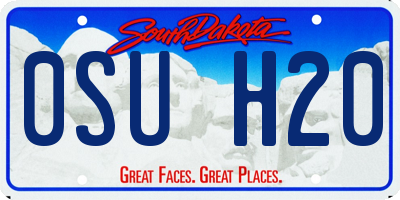 SD license plate 0SUH20