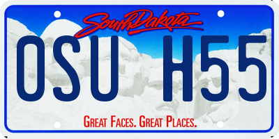 SD license plate 0SUH55