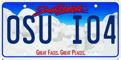 SD license plate 0SUI04