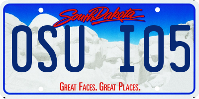 SD license plate 0SUI05
