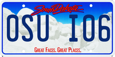 SD license plate 0SUI06