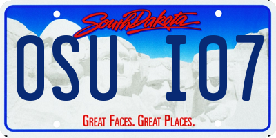 SD license plate 0SUI07