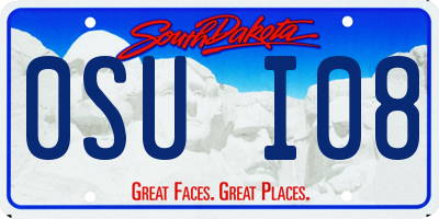 SD license plate 0SUI08