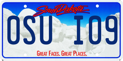 SD license plate 0SUI09
