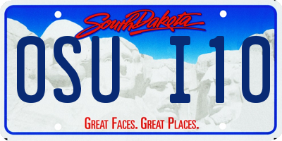 SD license plate 0SUI10