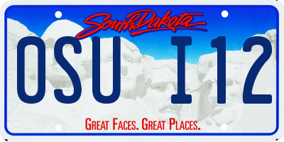 SD license plate 0SUI12