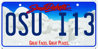 SD license plate 0SUI13