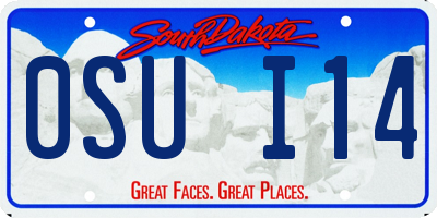 SD license plate 0SUI14