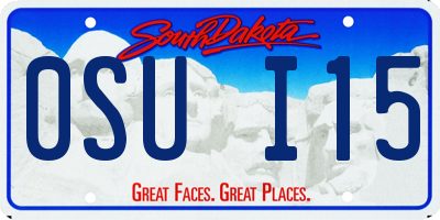 SD license plate 0SUI15